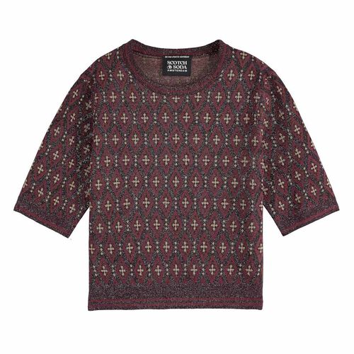 Scotch & Soda Short Sleeve Jacquard Pullover